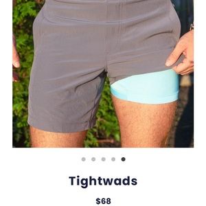 NWOT Men’s bird dog shorts. Short 6” length. Grey and light blue combo